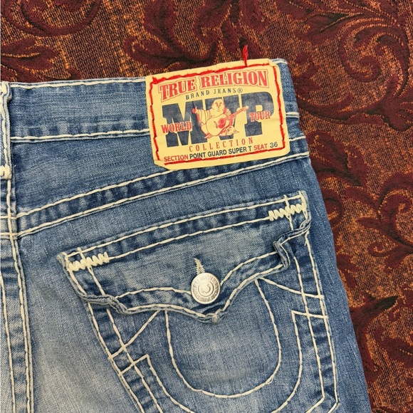 Y2K Super Baggy True Religion MVP Jeans - Picture 4 of 8